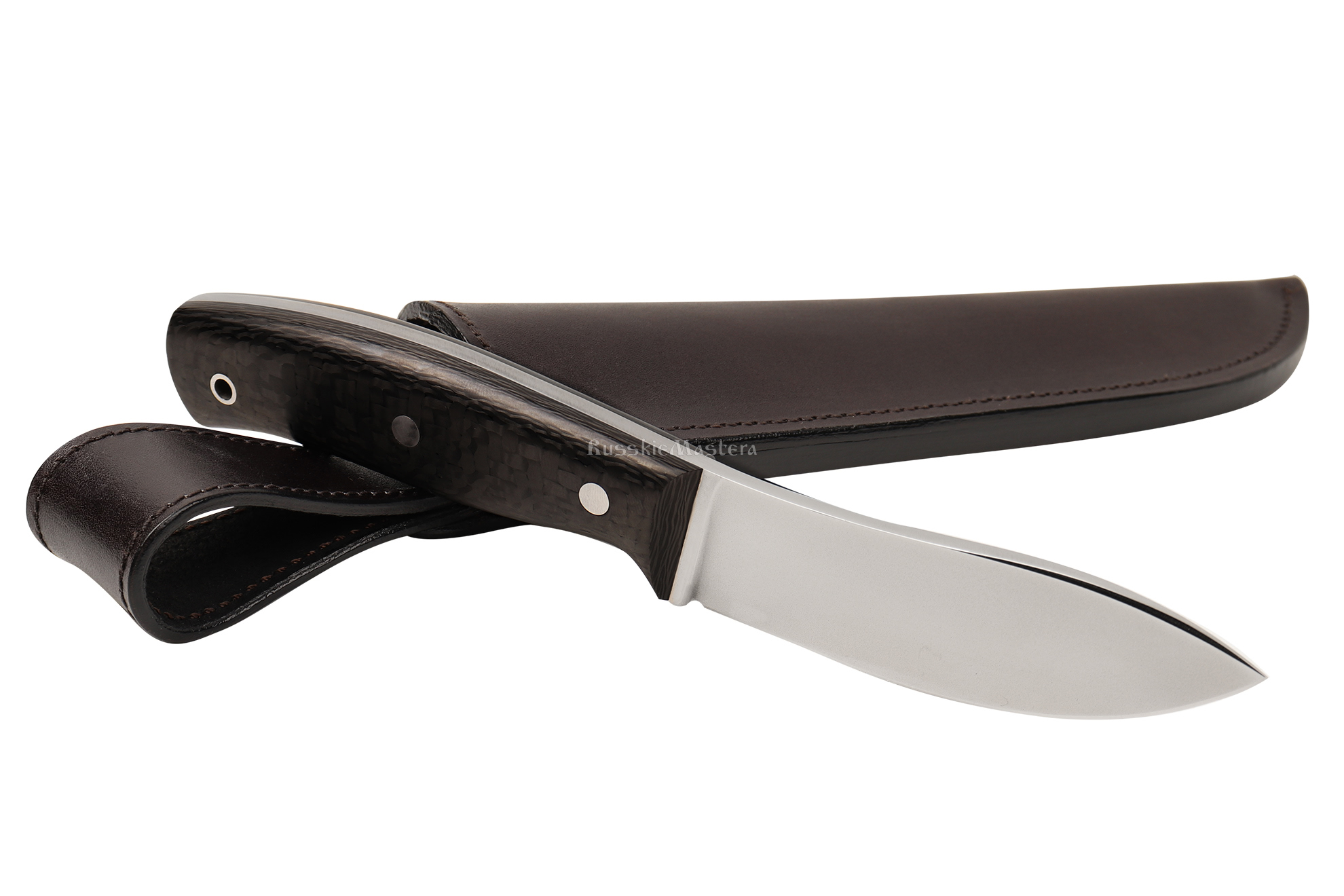 Нож «Фетр малый», сталь порошковая M390, карбон. Мастерская Дениса Ульданова.