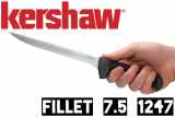 Kershaw 1247 Fillet — Классический (7,5 дюймов) нож-филейник 191мм для пластования рыбы и нарезки рыбного филе.