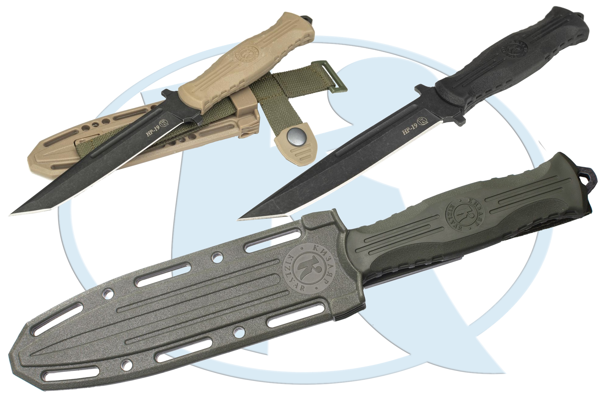 Нож тактический „НР-19“, ООО ПП «КИЗЛЯР» — Клинок формы танто, для выживания и спасения.