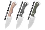 Нож для туризма, охоты и рыбалки QSP QS124-A/B/D «Workaholic-SK03» — универсальный нож с фиксированным клинком из стили N690, рукоять Micarta.