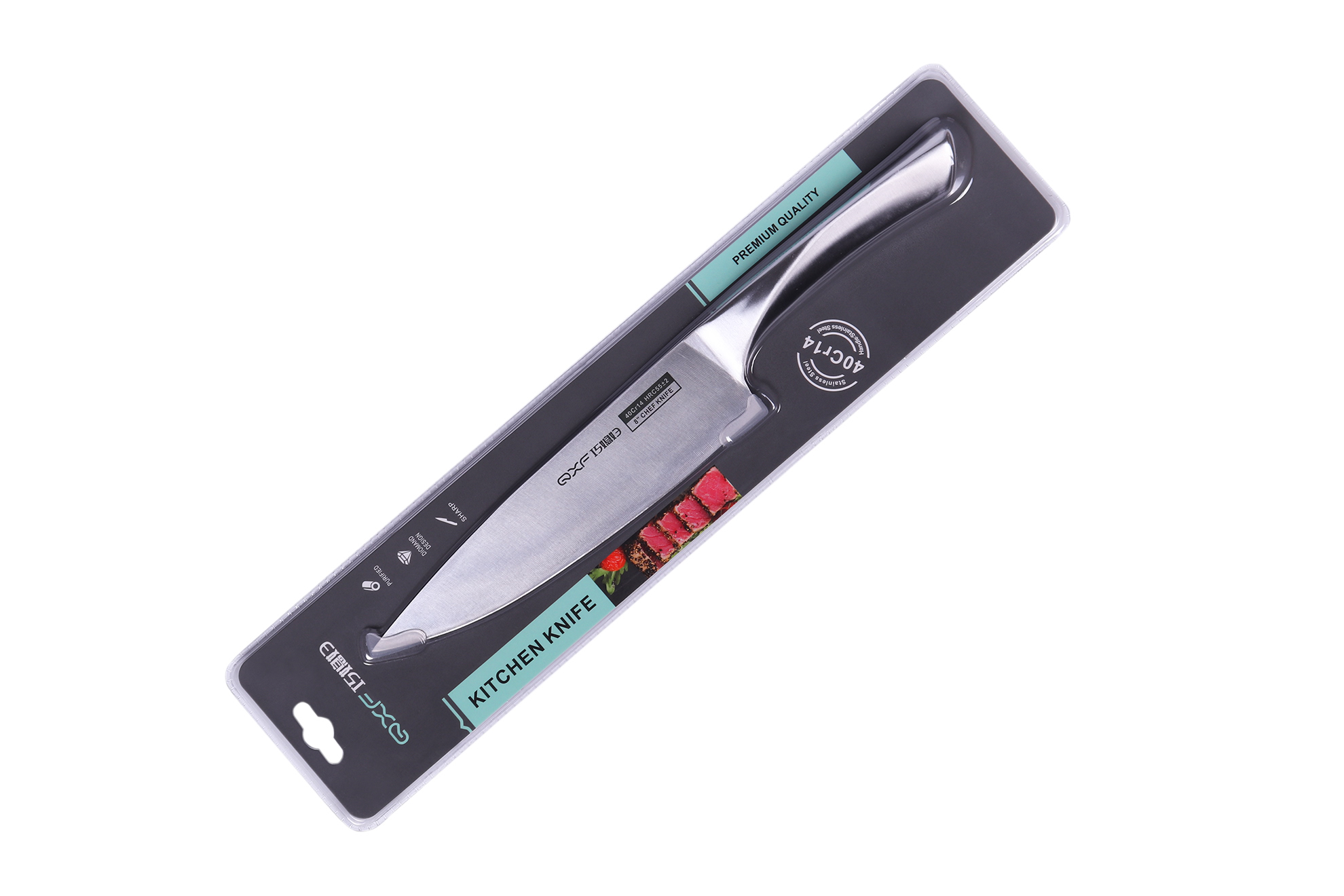 Универсальный поварской шеф-нож (кухонный нож Гюйто) QXF R-4428 21 см.