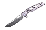 Нож складной RikeKnife Knight, Gray Titanium (Damasteel, N690Co)