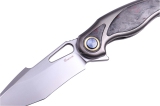 Нож складной RikeKnife Unicorn (RCF: Red Carbon, BCF: Blue Carbon),Titan, M390
