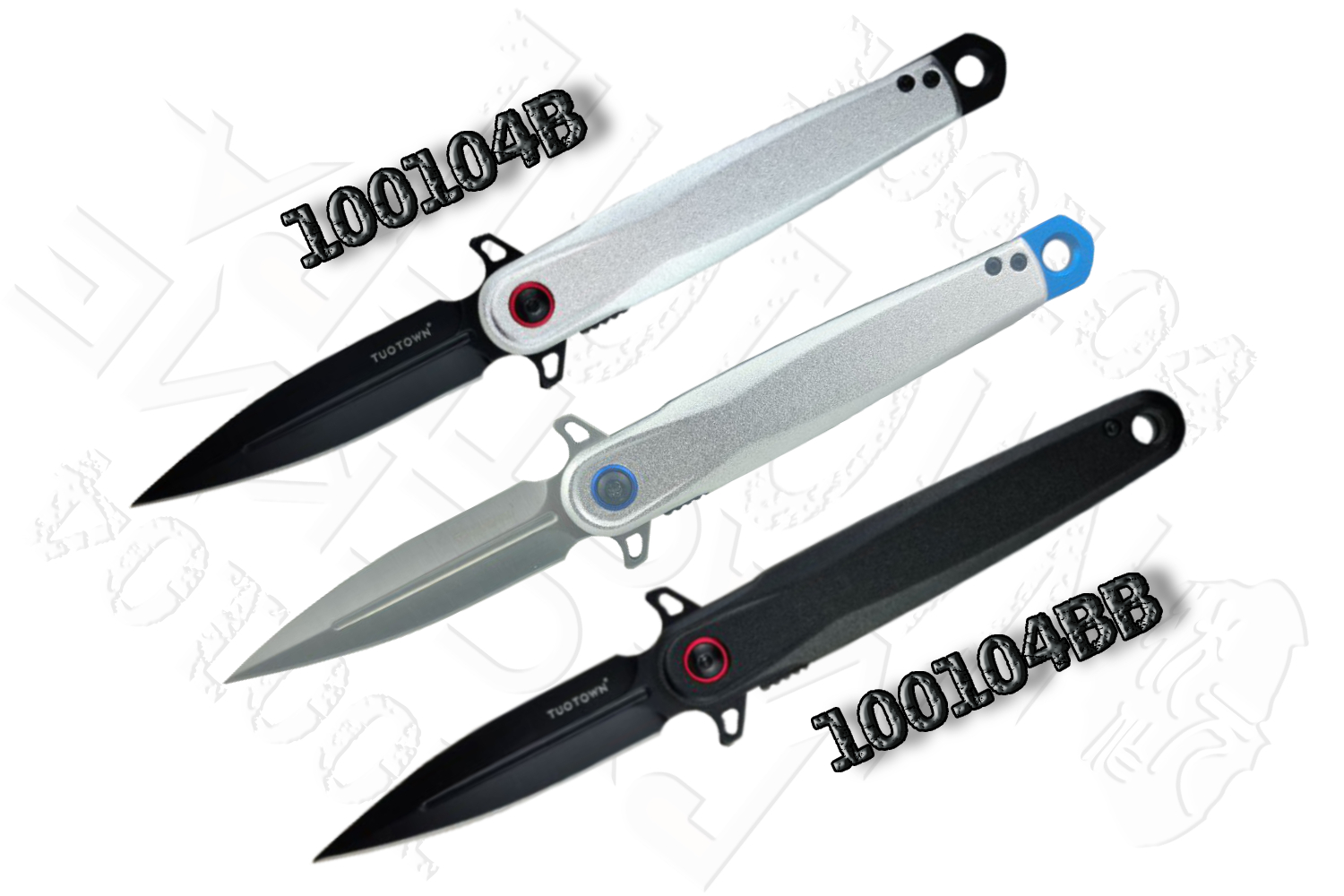 Cкладной Нож-ПолуАвтомат TuoTown® 100104 (3 модели), AUS-8 на клинке, рукоять алюминий.