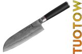 Сантоку кухонный TuoTown G TEN — Поварской японский шеф (нож из ламината Сан-Май), G10 на рук.