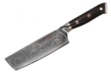 Японский поварской шеф-нож Накири TUOTOWN VE160 TX-D11, VG10 дамаск, рукоять G10, 16 см.