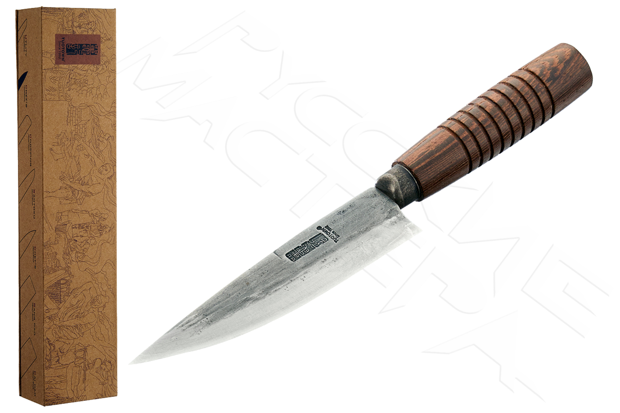 Кухонный Микро-Шеф (или нож «Дамский Угодник») TUOTOWN HAI 905011, 13 см, из кованой углеродки.