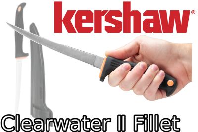 Kershaw 1257 Clearwater Ⅱ Fillet — Нож филейный 178мм (с пластиковыми ножнами) для рыбалки и полевой кухни.